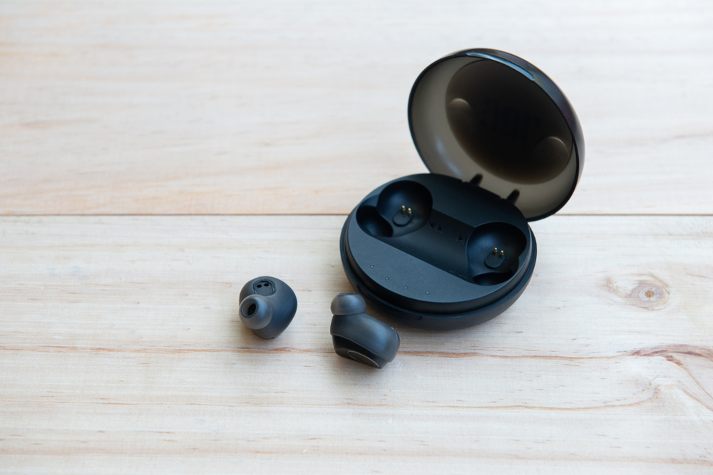 Two earbuds with case