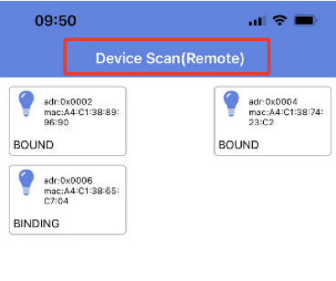 Screenshot of the Device Scan page on app.